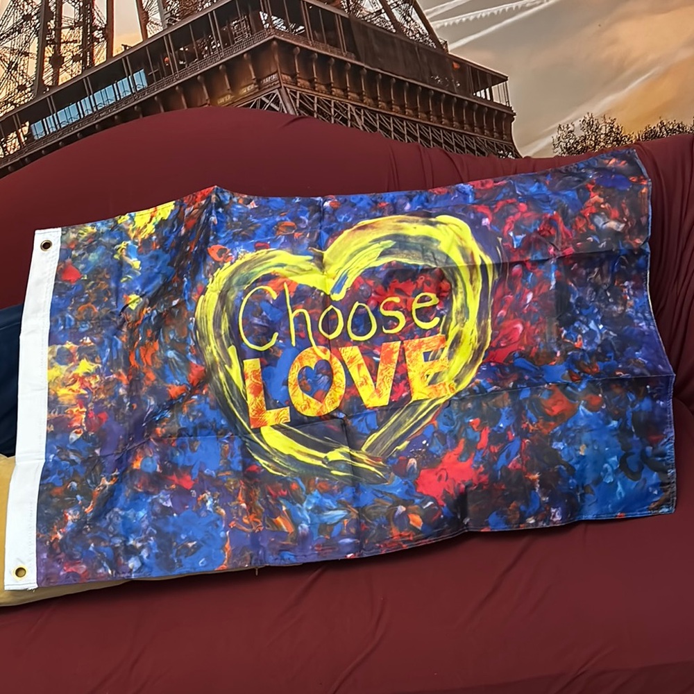 Colorful 'Choose Love' Flag